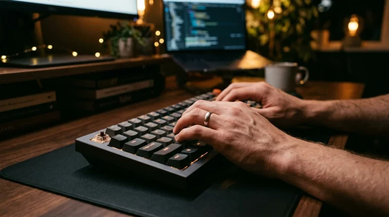 Psaní ampersandu a znaku na mechanické klávesnici