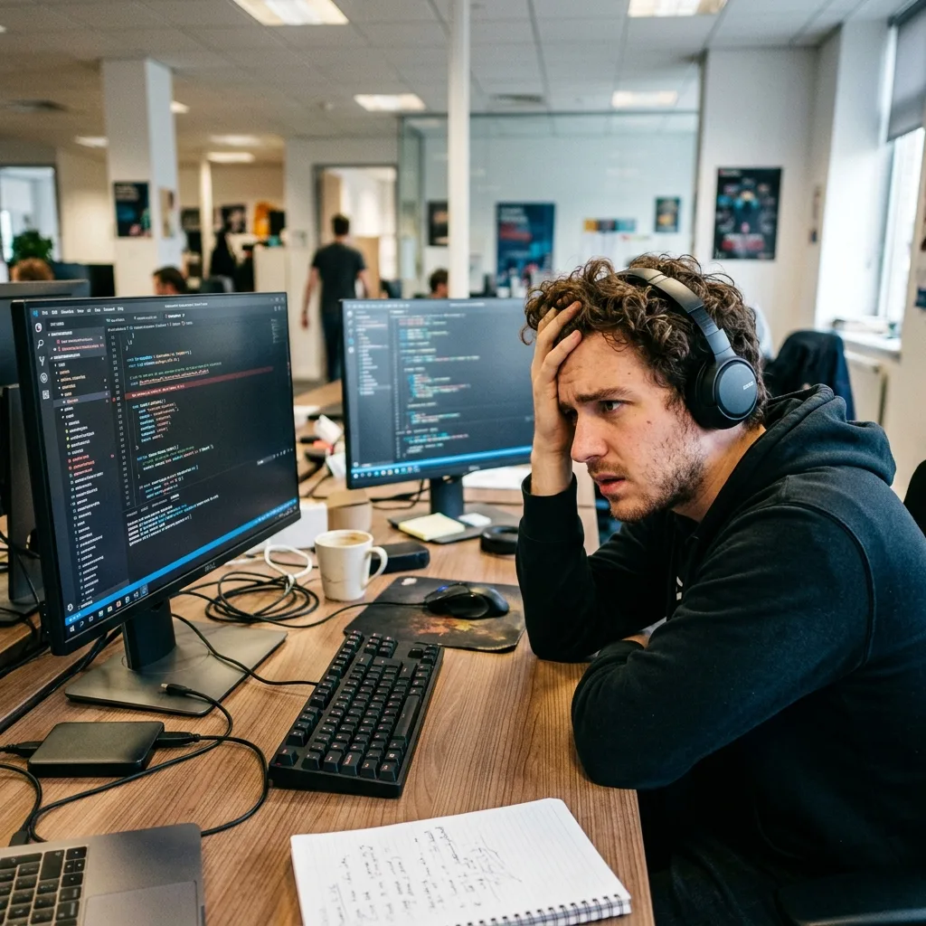 Jak zvýšit prodej na vývojáře: Proč nenávidí tradiční marketing a jak jim úspěšně prodat 1 Programátor pracující za počítačem s otevřeným kódem